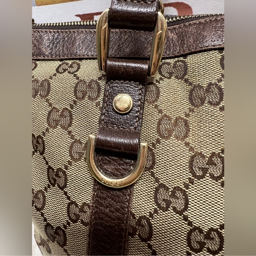 Gucci Beige Brown GG Canvas Tote - Picture 8 of 12